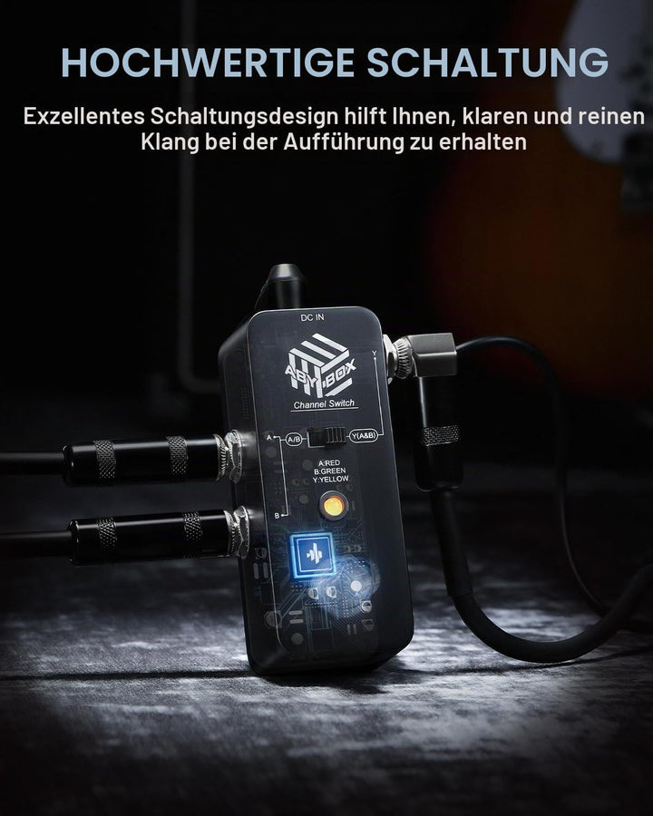 Donner ABY Box Line Selector AB Schalter Mini-Gitarren-Effektpedal True Bypass Schwarz：ABY pedal, Sc
