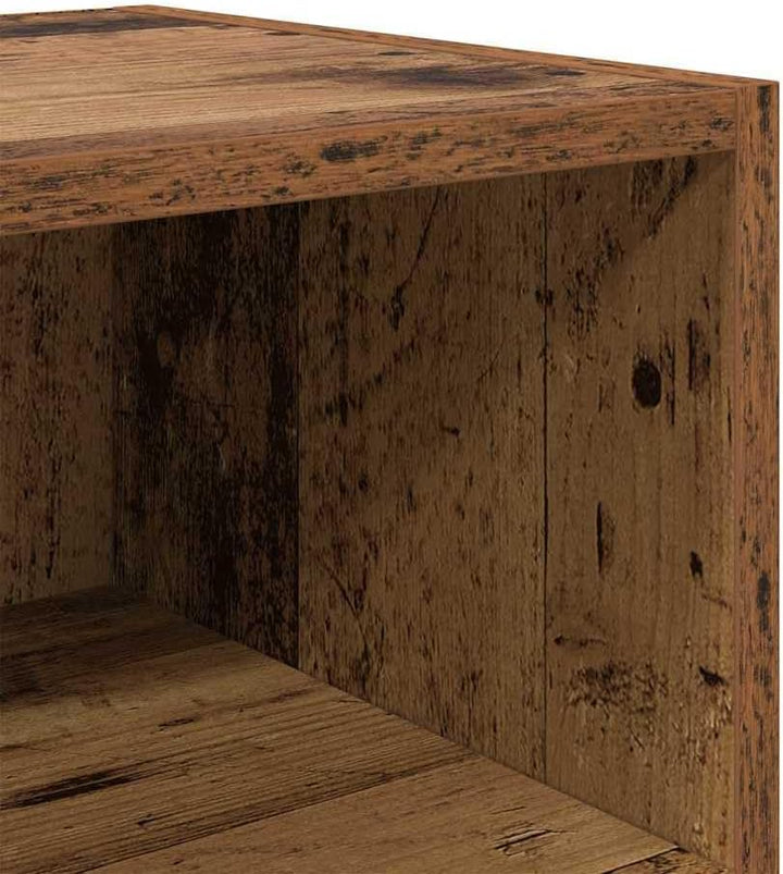 vidaXL Nachttisch Alte Holz 40X30X50 cm Engineering Holz mit Metallbeinen Rustikaler Nachttisch für
