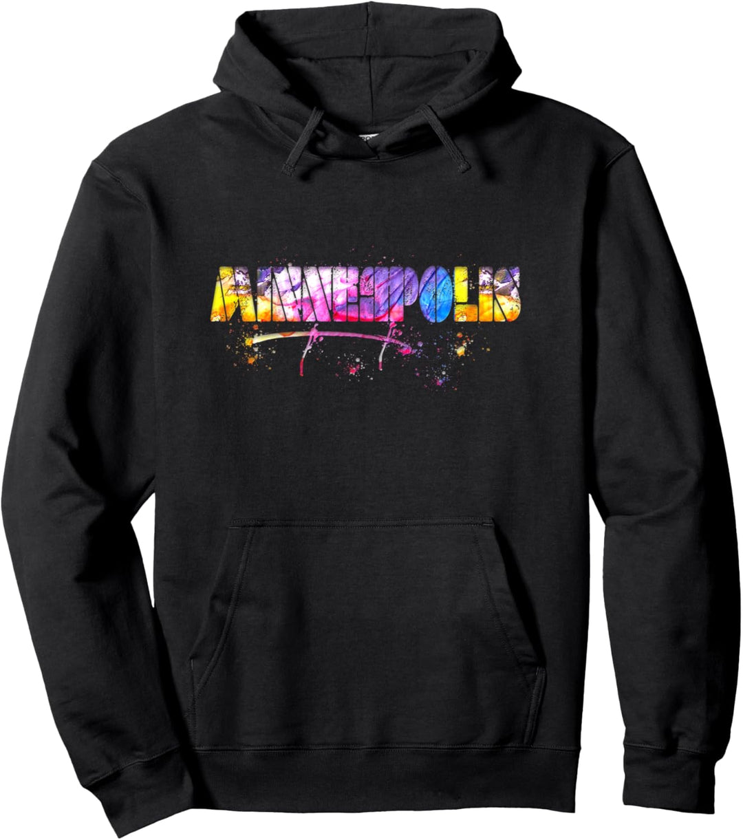 Bunte Minneapolis Schriftzug – Aquarell Minneapolis Pullover Hoodie