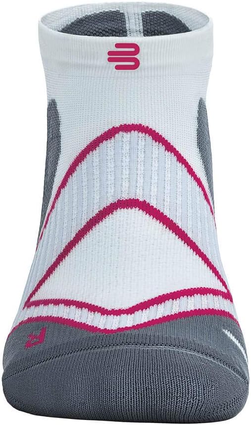 BAUERFEIND Sportsocken Run Performance Low Cut Socks, 1 Paar kurze Laufstrümpfe 35-37 Pink-Weiss, 35