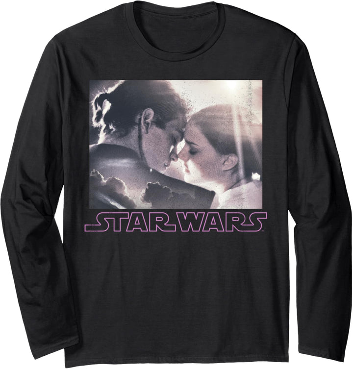 Star Wars Padme & Anakin Kiss Portrait Langarmshirt
