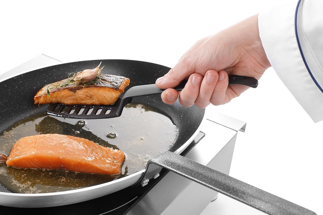 HENDI Fischpfanne, geeignet für alle Herdarten und für den Einsatz in Öfen,Marmor-Antihaftbeschichtu