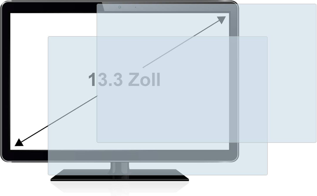 BROTECT 13.3" Entspiegelungs-Schutzfolie für Kassensysteme mit 13,3 Zoll (33.8 cm) [285 mm x 180 mm,