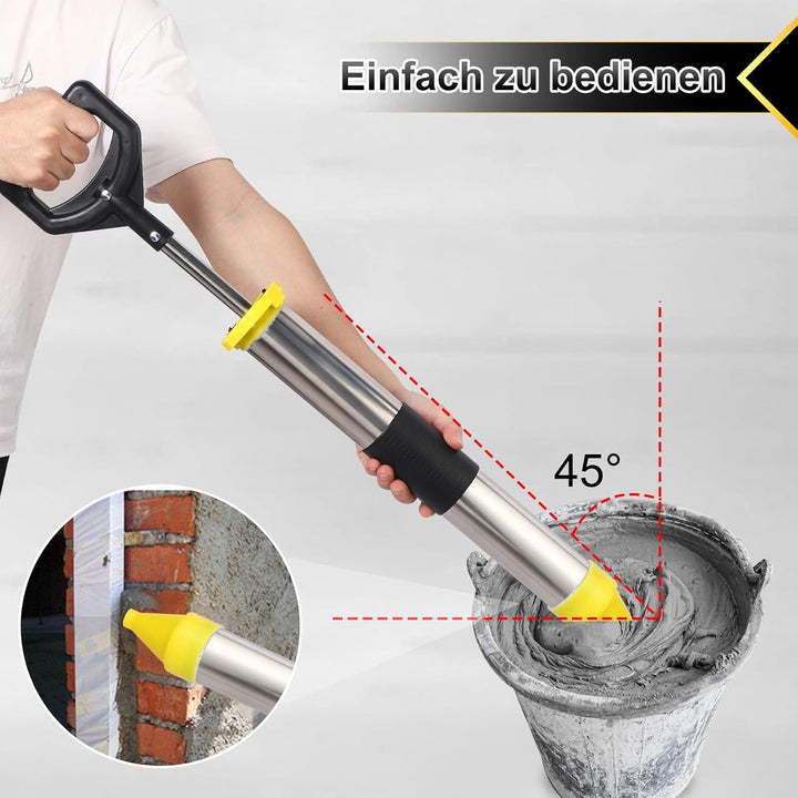 Edelstahl Mörtelspritze, Handmörtelpumpe mit 5 Austauschbaren Düsen, Ersatz Siegelkopf, Zement Caulh