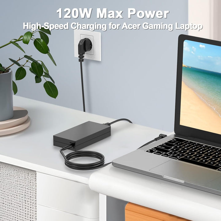 QYD 120W 19.5V 6.15A Ladegerät-Notebook-Netzteil für HP Omen 17-W101ng 17-W104ng TouchSmart 15-J078c