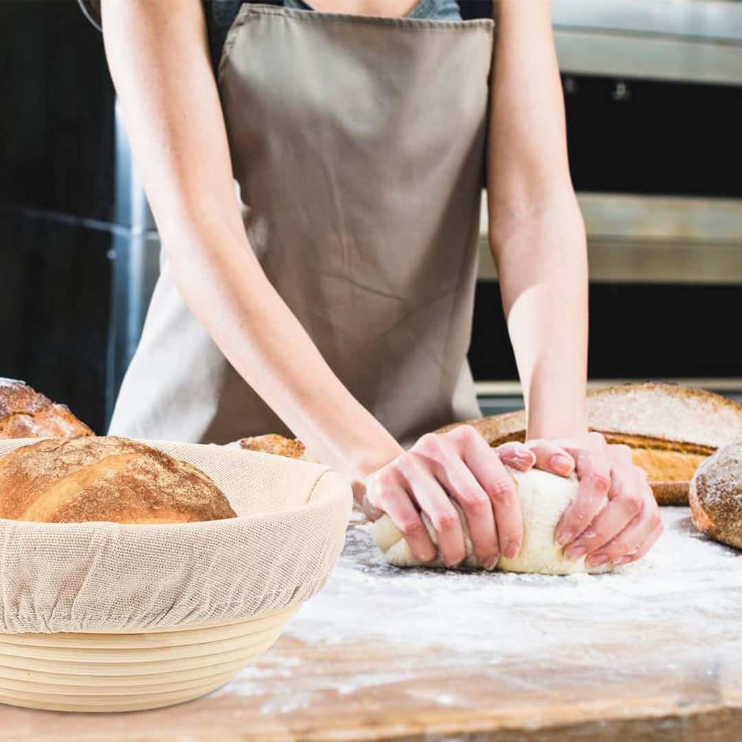 Brotgärkörbe, Banneton-Korb, Sauerteig-Gärkörbe, Gärkörbe mit Einlagen, für professionelle und priva