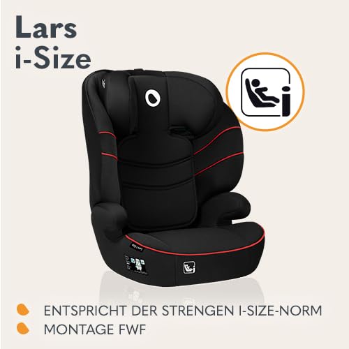 LIONELO LARS i-Size Kinderautositz 100–150 cm, Gruppe 2 3, Seitenschutz 10 Grad, Kopfstützenverstell
