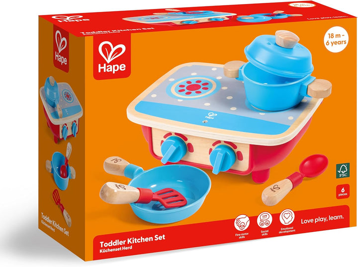 Hape E3170 Küchenset Herd Zubehör für Kinderküchen, ab 18 Monaten, 31 x 12.2 x 24.1