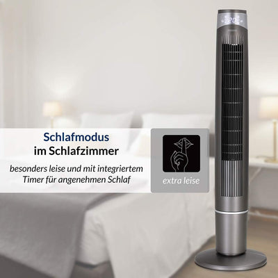 Monzana Turmventilator mit Fernbedienung 120cm Timer 3 Modi 90° Oszillation Säulenventilator Standve