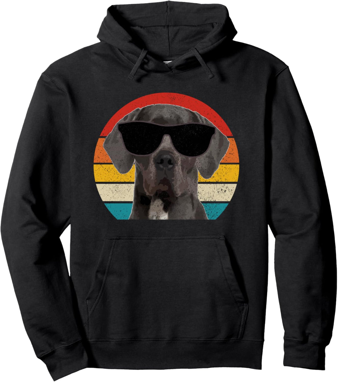 Dänische Dogge Vintage Hund Lustig Pullover Hoodie