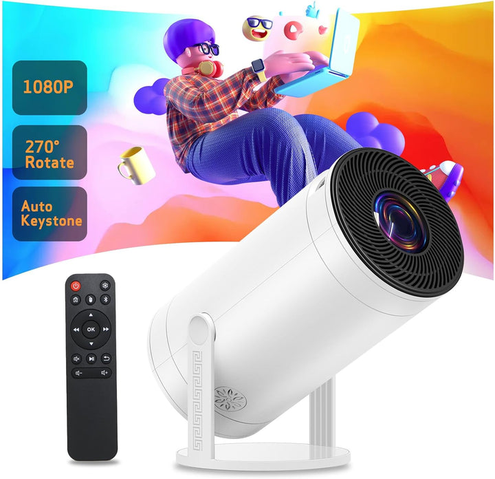 Weelikeit Projektor, 2024 Upgraded 4K Mini Projektor mit Lautsprecher für Home Movie Projector, Nati