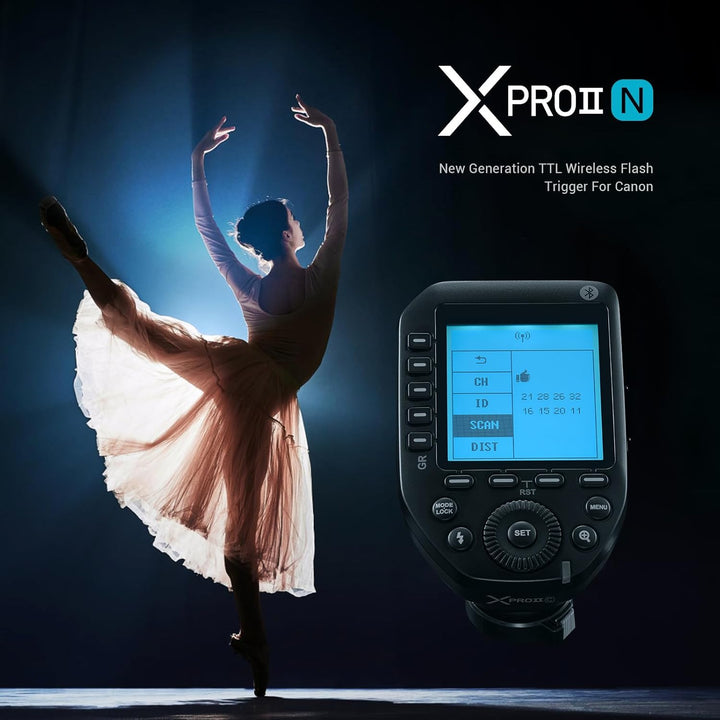 Godox XProII-N Blitzauslöser für Nikon Kamera, 2.4G TTL HSS 1/8000S, manuelle TCM-Funktion, grosser