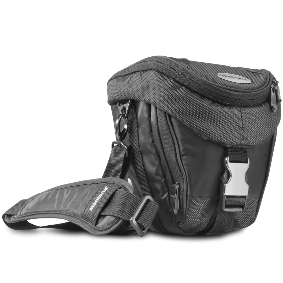 Mantona Colt Kameratasche - Universaltasche inkl. Schnellzugriff, Staubschutz, Tragegurt und Zubehör
