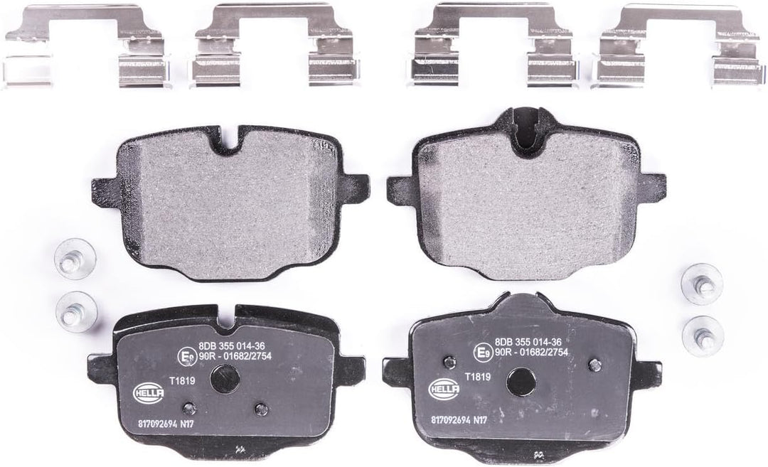 HELLA PAGID 8DB 355 014-361 Bremsbelagsatz - T1819 - Dicke/Stärke: 18mm - Bremssystem: TRW - für Ver