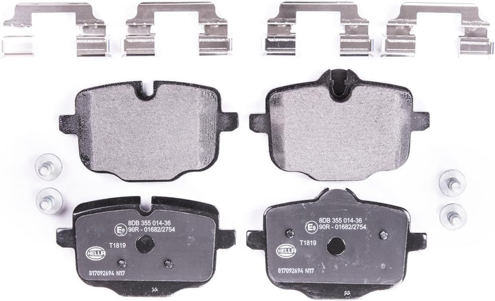 HELLA PAGID 8DB 355 014-361 Bremsbelagsatz - T1819 - Dicke/Stärke: 18mm - Bremssystem: TRW - für Ver