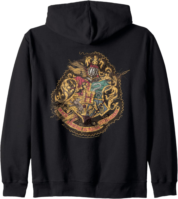 Harry Potter Hogwarts Crest Knitted Patch Damaged Kapuzenjacke