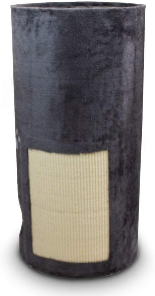 BITUXX® Kratztonne Katzentonne Katzenbaum Katzenhöhle Kratzbaum mit Plüsch und Sisal (78cm, Grau) 78