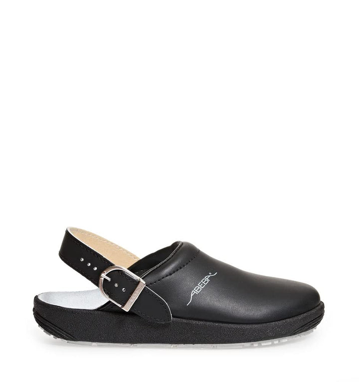 Abeba Clog 9252 - rubber Glattleder schwarz, zertifiziert, 38 38 EU, 38 EU