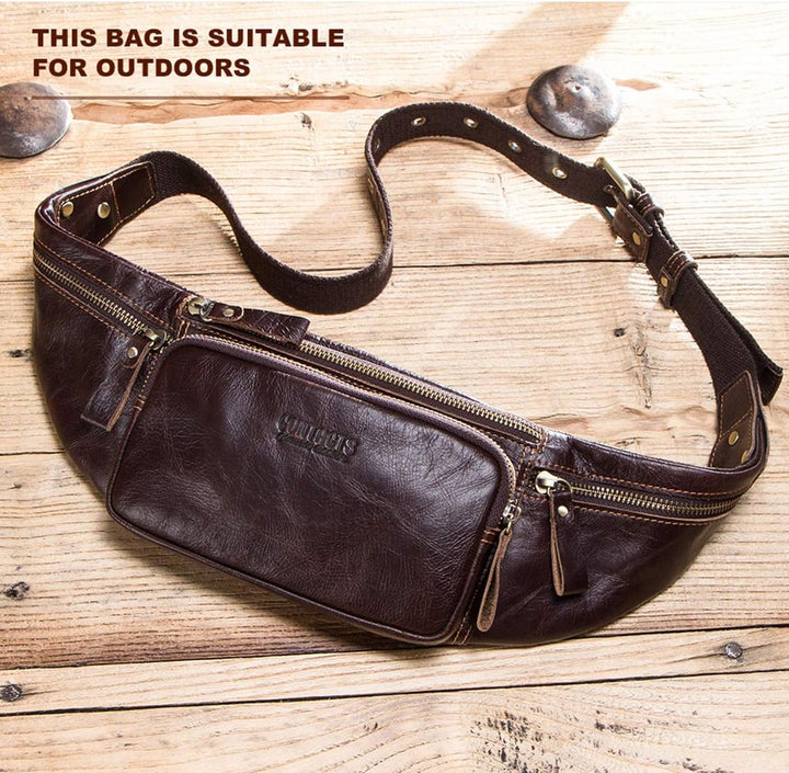 Gürteltaschen Männer Herren Echtes Leder Tasche Hüfttasche Bauchtasche Multifunktionale Hüfttasche m