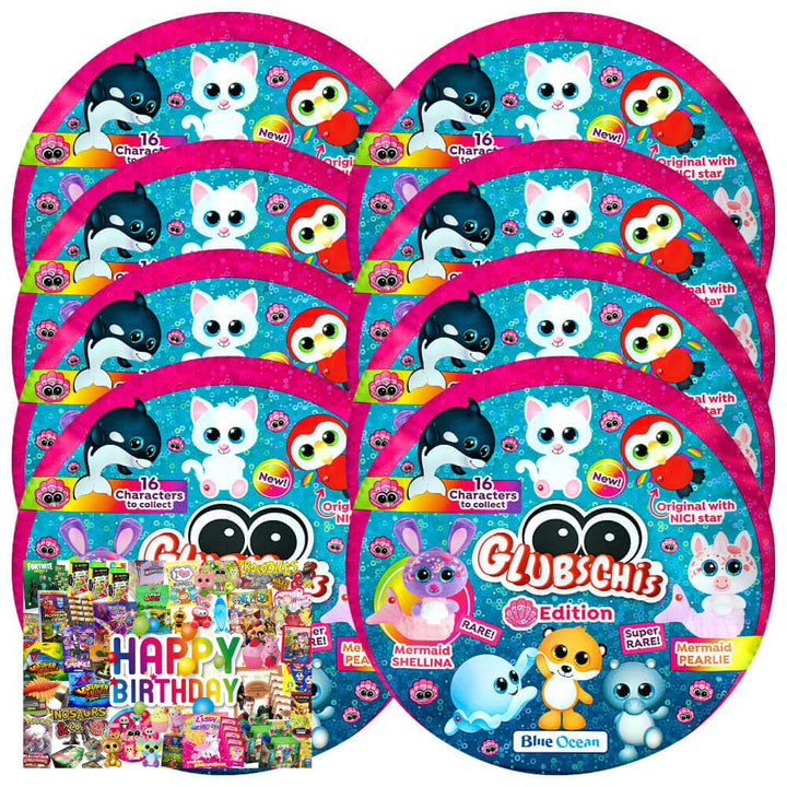 Bundle mit Blue Ocean Glubschis Sammelfigur Muschel Serie 4 - Glubschi Glitzer Figur - Auswahl - Exk