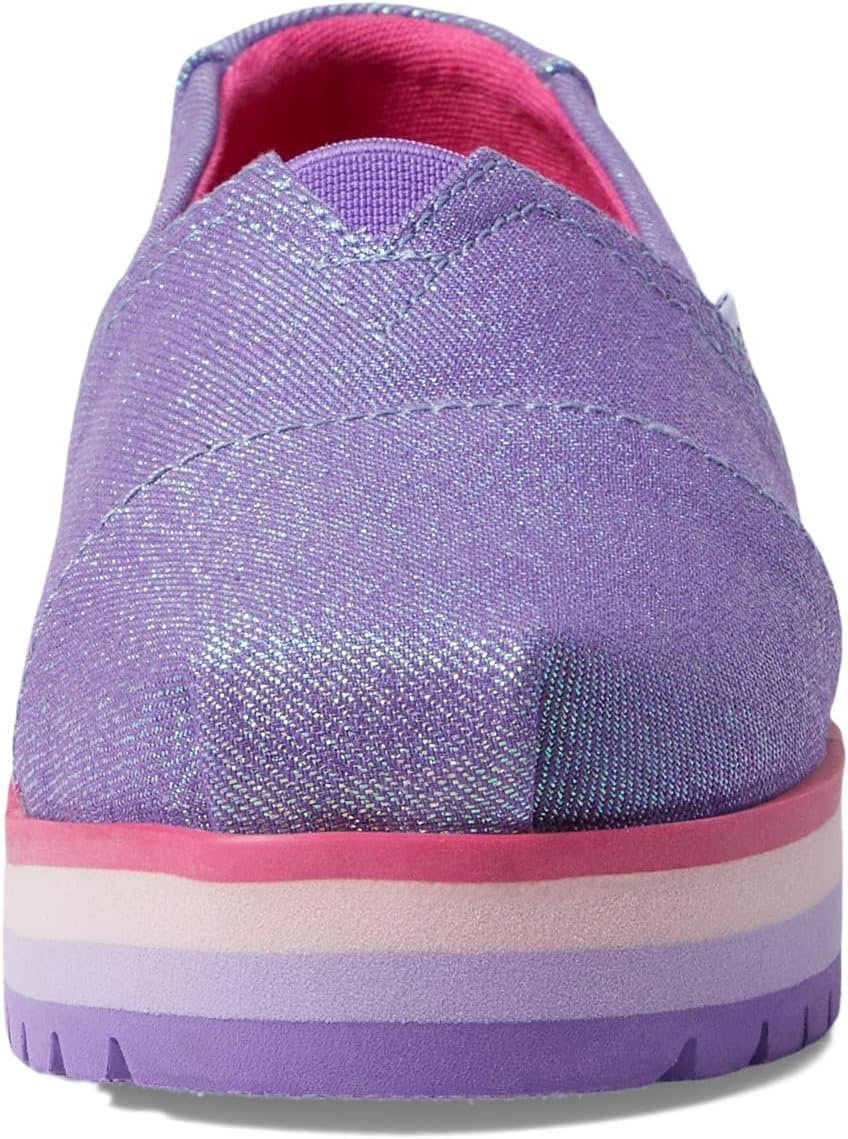 TOMS Mädchen Alpargata Plattform 30 EU Passionflower Glimmer Twill, 30 EU Passionflower Glimmer Twil