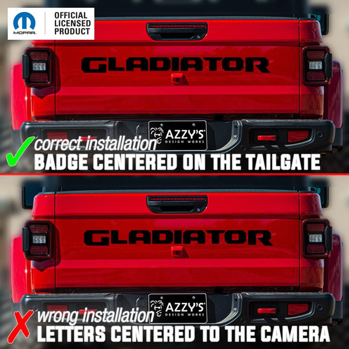Jeep Gladiator Heckklappen-Emblem-Set, Schwarz (matt)