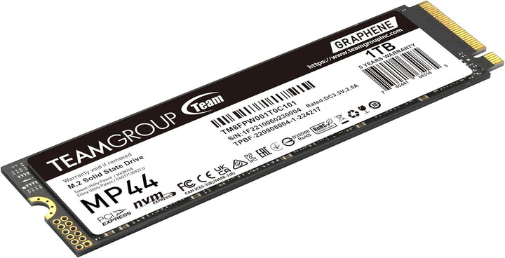 TEAMGROUP SSD Team MP44 M.2 1TB PCIe G4x4 2280 1TB Agile Schwarz, 1TB Agile Schwarz