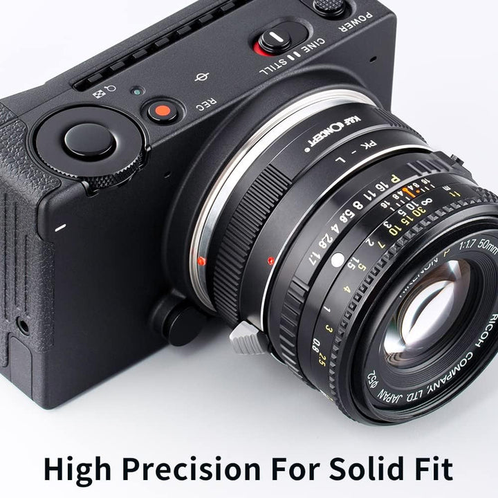 K&F Concept Objektivhalterungsadapter PK-L Manueller Fokus, kompatibel mit Pentax K(PK)-Objektiven a