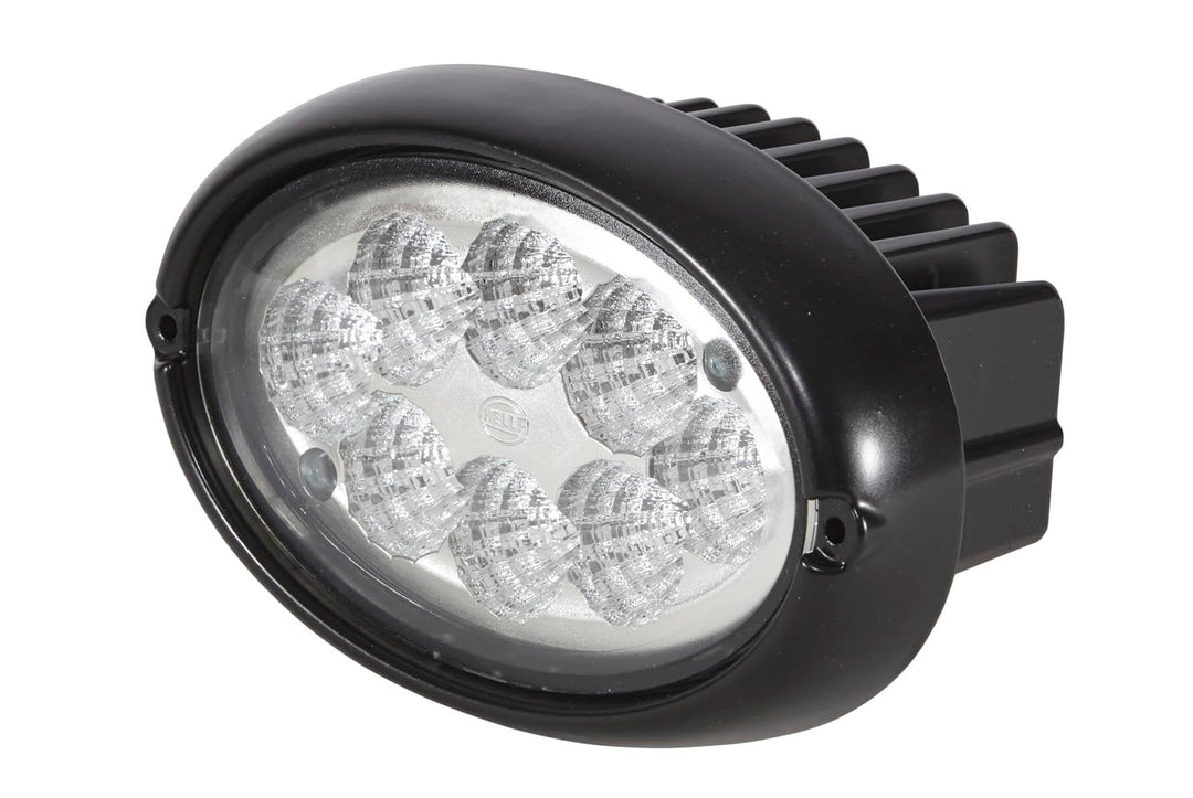HELLA - LED-Arbeitsscheinwerfer - Oval 100 - 24/12V - 1700lm - Einbau/Schraubanschluss - 2-Punkt Bef