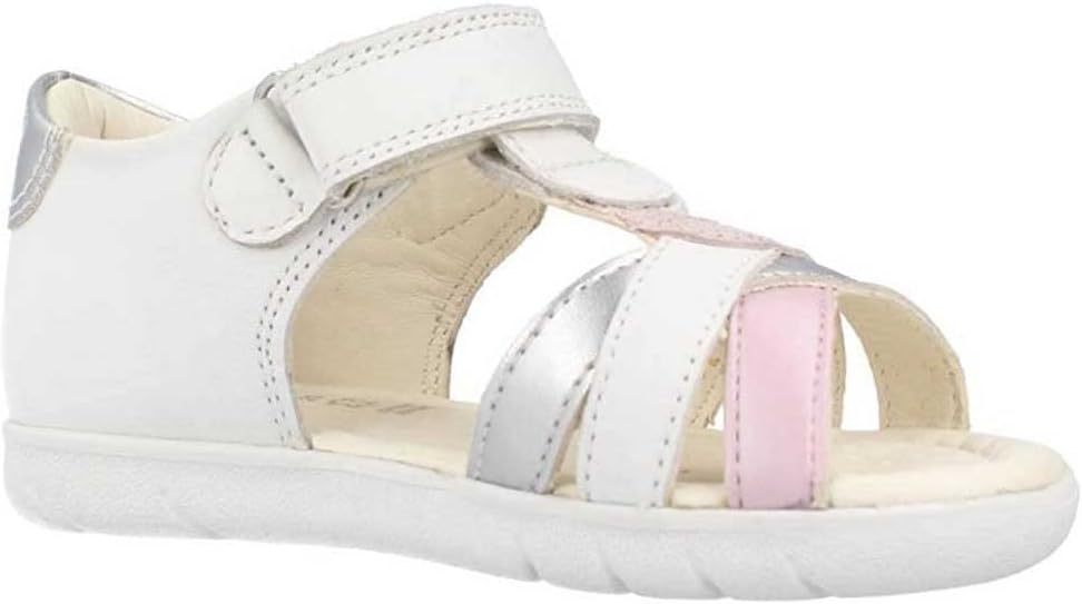 Geox Mädchen B Alul Girl Sandal 24 EU White Pink, 24 EU White Pink