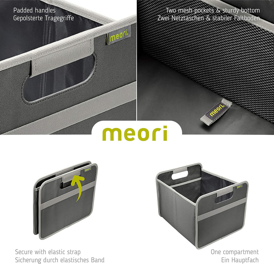 meori Aufbewahrungsbox faltbar Traglast 30 kg - 37cm 32cm 27.5cm Grösse M - Granite Grau Granit Grau