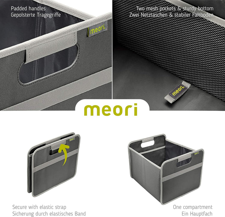 meori Aufbewahrungsbox faltbar Traglast 30 kg - 37cm 32cm 27.5cm Grösse M - Granite Grau Granit Grau