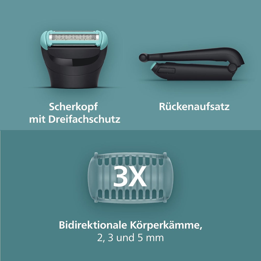 Philips Bodygroom 5000er-Serie – Herrentrimmer mit Dreifachschutz-Rasiersystem, trimmen und rasieren