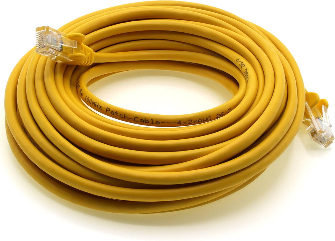 1aTTack.de Netzwerkkabel Cat.6 - gelb - 10x - 10m - (Set) - CAT6 Ethernet Kabel Lankabel 1000 Mbits