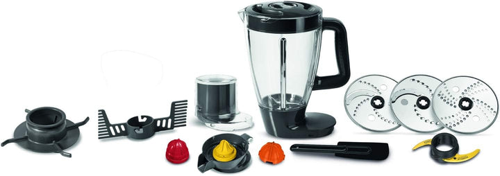 Moulinex Multifunktions-Küchenmaschine, 1000 W, vielseitiger Standmixer, 2 l, 10 Zubehörteile, 31 Fu