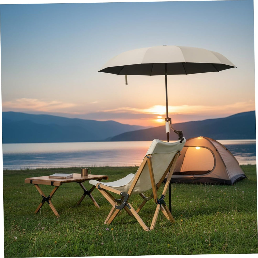 Tragbarer Clip-Sonnenschirm für Stühle, 360° Verstellbarer Sonnenschutz mit Klemme für Strand-, Camp