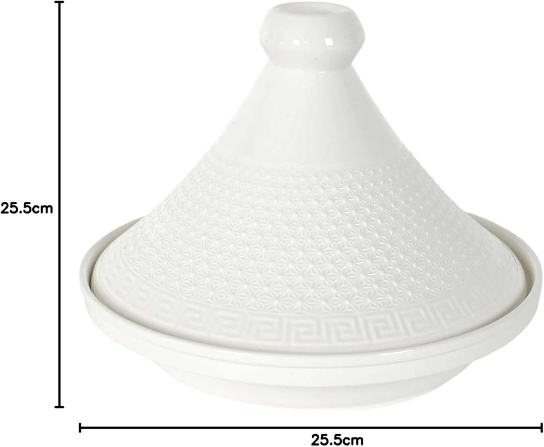 HOME DECO FACTORY, KA0280, Ceramic Presentation Tagine 25.5 cm - Elegant Cooking Utensil and Serving