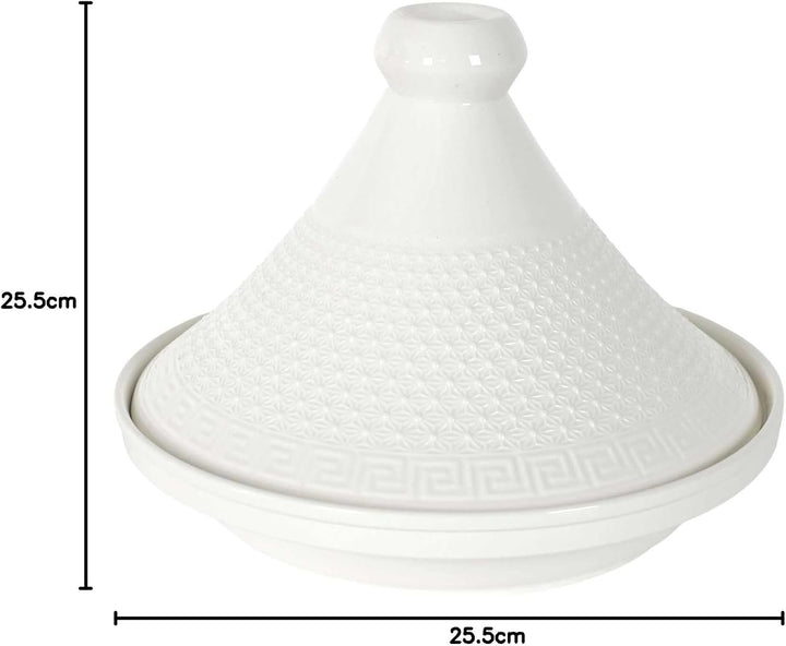 HOME DECO FACTORY, KA0280, Ceramic Presentation Tagine 25.5 cm - Elegant Cooking Utensil and Serving