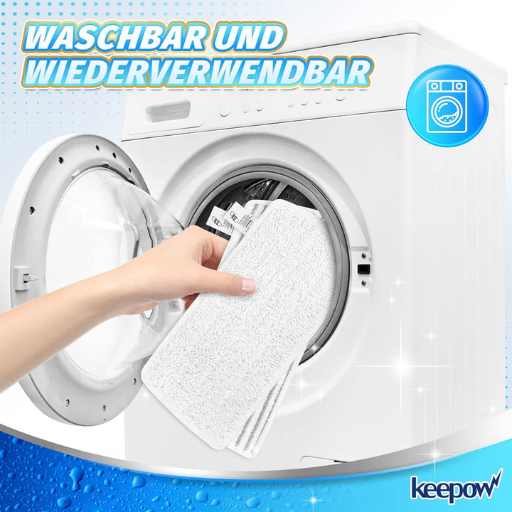 KEEPOW 8 Stück für Vileda Steam XXL Power Pad, Ersatzbezug Kompatibel Mit Vileda Steam XXL Dampfrein