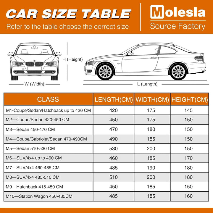 SUV Autoabdeckung Wasserdicht Vollgarage Autoplane Auto Abdeckplane Auto Garage Wetterfest Wasserdic