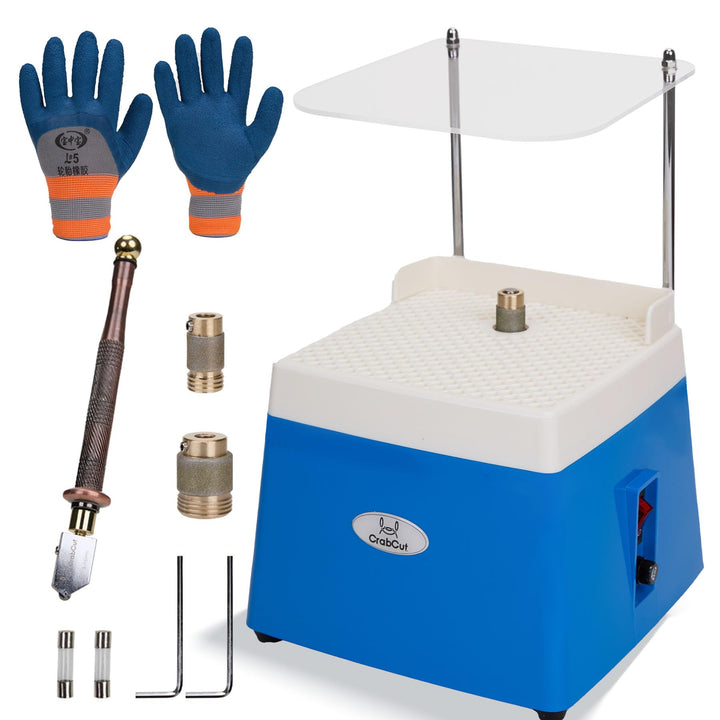Mini-Buntglas-Schleifer, automatische Wasserfüllung, Anti-Staub, 220 V, 4200 U/min, bürstenlose Moto