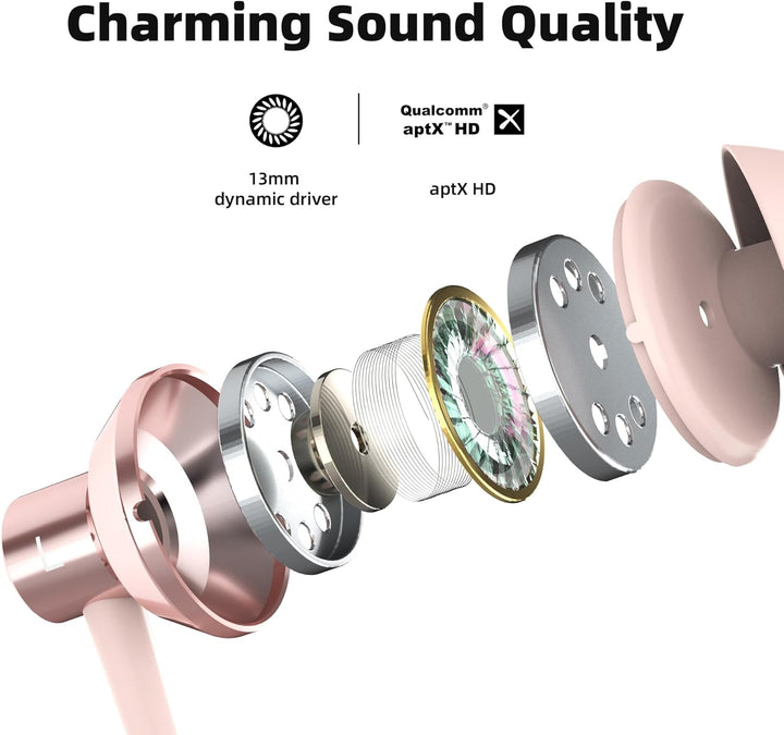SoundMAGIC S20BT Bluetooth-Kopfhörer mit Nackenband, drahtlose Ohrhörer, Hi-Fi-Stereo-In-Ear-Kopfhör