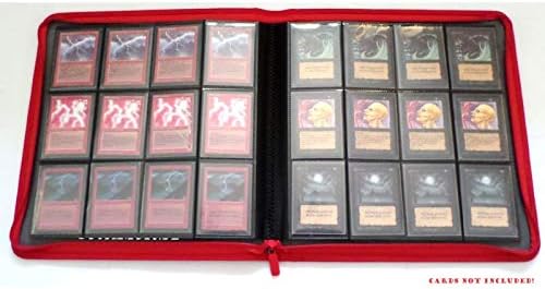 Docsmagic.de Premium Pro-Player 12-Pocket Playset Zip-Album Red - 480 Card Binder - MTG - PKM - YGO