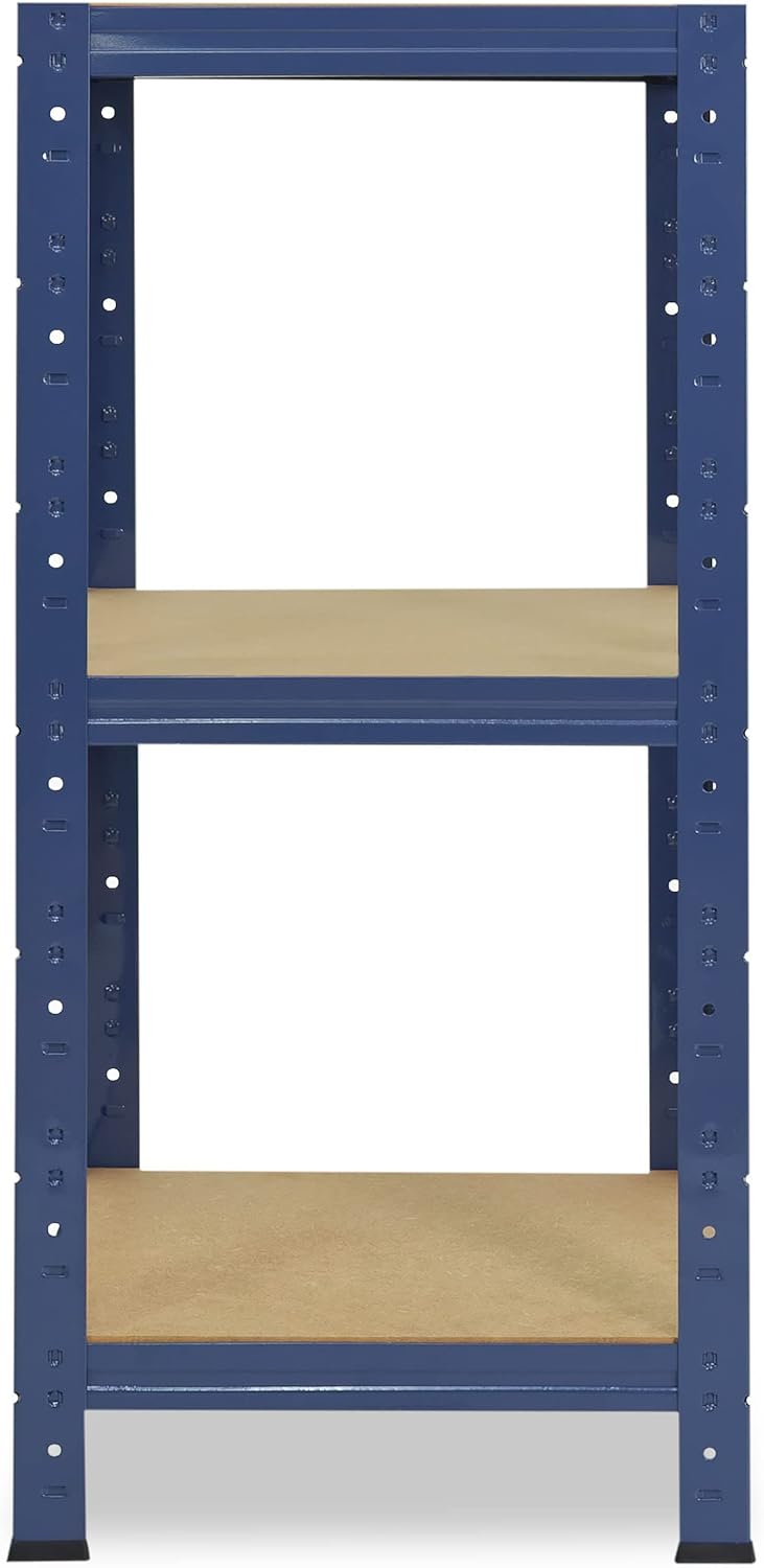 shelfplaza® 100x40x40cm Home Schwerlastregal blau/Metallregal mit 3 Böden/Kellerregal Metall, Garage