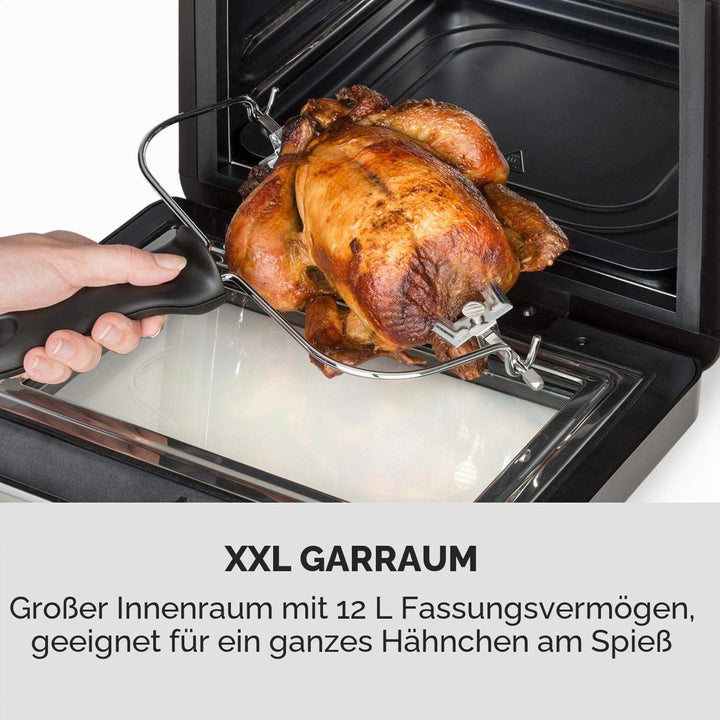 Klarstein AeroVital Cube - Heissluftfritteuse, Heissluftgarer, Airfryer ohne Öl, 50 bis 220 °C, Heis