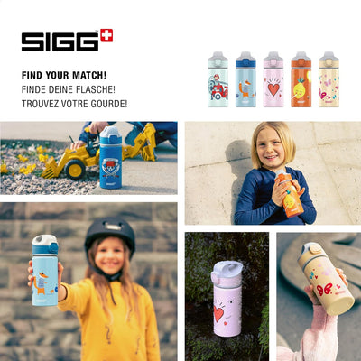 SIGG - Alu Trinkflasche Kinder - Miracle - Mit Trinkhalm - Auslaufsicher - Federleicht - BPA-frei -