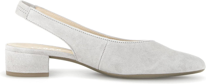 Gabor Damen Slingpumps, Frauen Absatzschuhe 38.5 EU Grau Light Grey, 38.5 EU Grau Light Grey