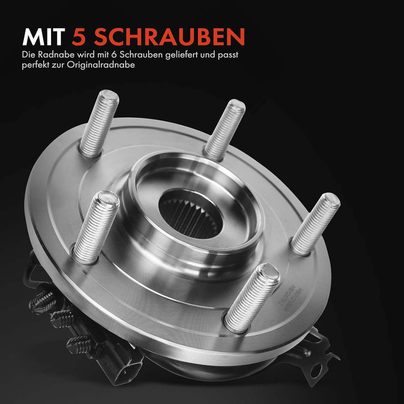 Frankberg 1x Radnabe Radlagersatz Hinterachse Rechts Kompatibel mit Journey MPV 2.0L-3.6L 2008-2021