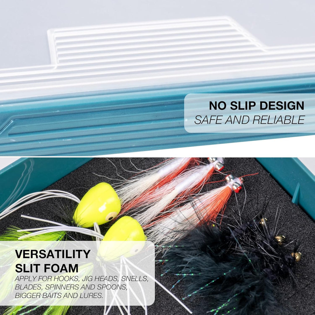 SF 3600 Grösse Slit Foam Case Jigköpfe Haken Spinner Löffel Aufbewahrungstablett für Angelgeräte 2 P