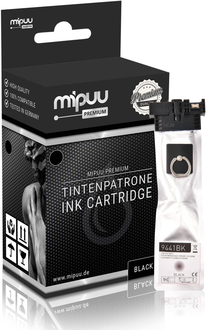 Mipuu Tinte kompatibel für Epson T9441 Black Schwarz Workforce Pro WFC5210DW WFC529RDW WFC5290 WFC52